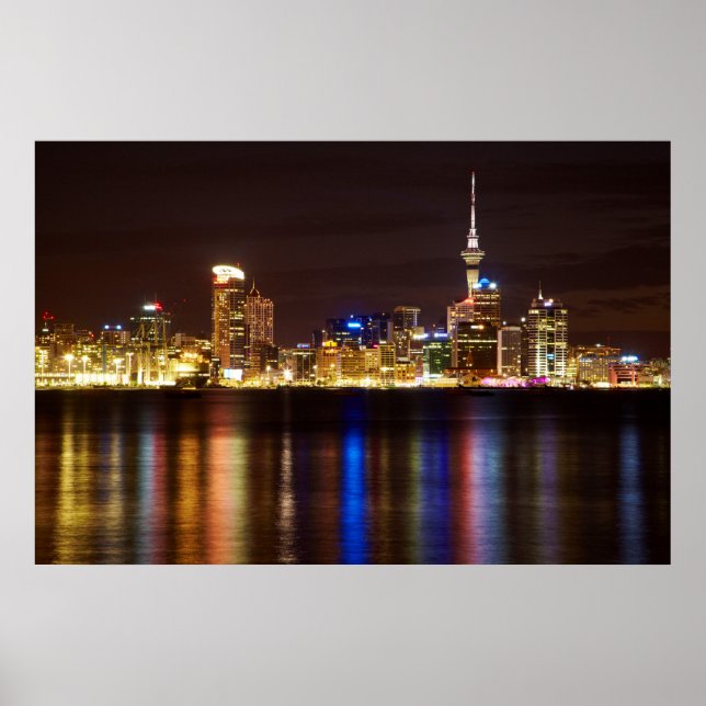 Auckland Night City Poster (Vorne)