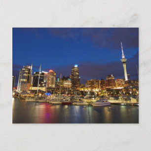 Auckland Night Skyline Postkarte