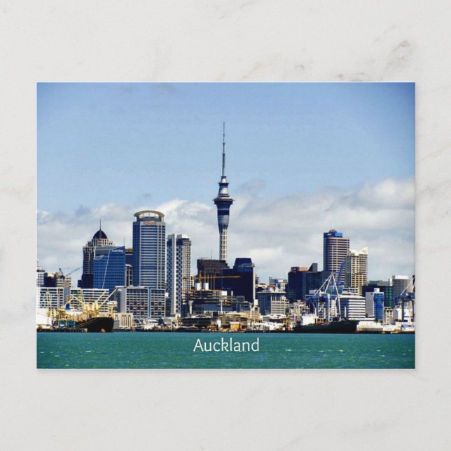Auckland Skyline Postkarte (Vorderseite)