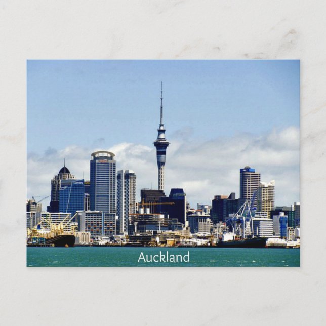 Auckland Skyline Postkarte (Vorderseite)