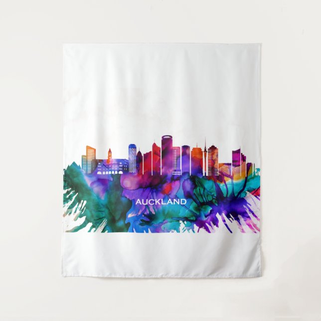 Auckland Skyline Wandteppich (Vorderseite)