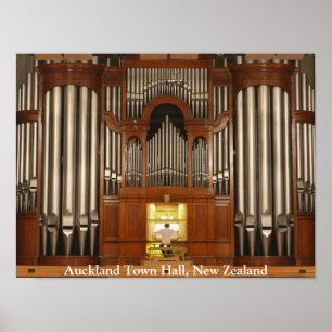 Auckland Town Hall Pfeifenorgel Poster