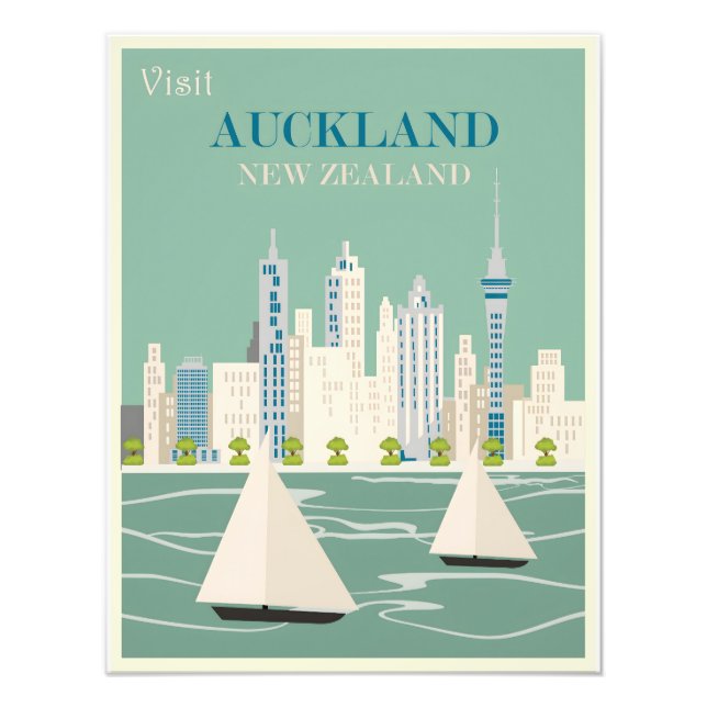Auckland Vintage Poster (Vorne)