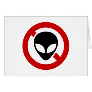AUCUN ALIEN CARTE DE REMERCIEMENT