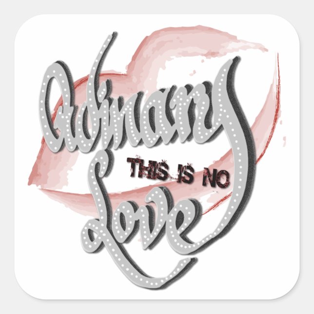 Aucun Amour Ordinaire, Stickers Carrés (Devant)