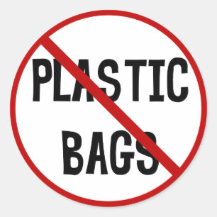 Aucun autocollant de sachets en plastique