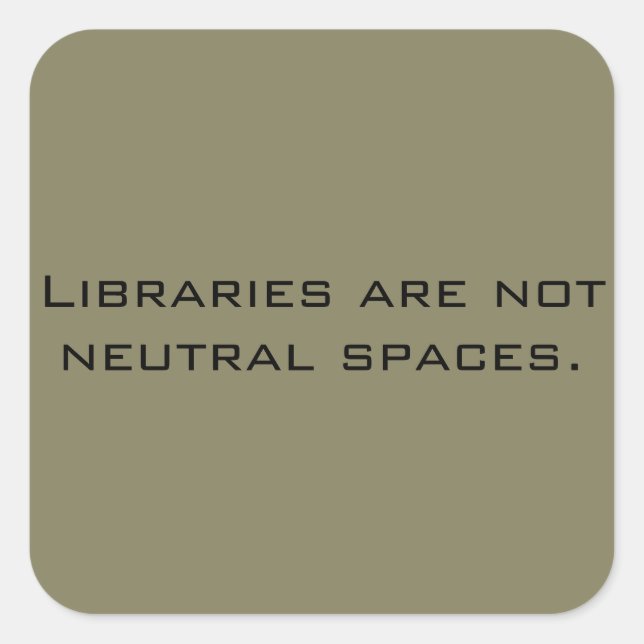 Aucun autocollant neutre de bibliothèques (Devant)