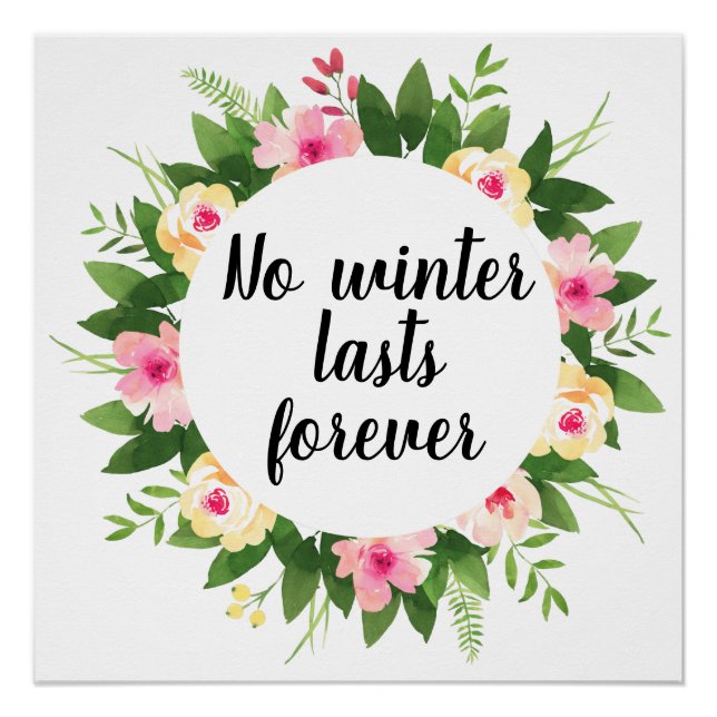 Aucun hiver ne dure éternellement poster de germe (Devant)