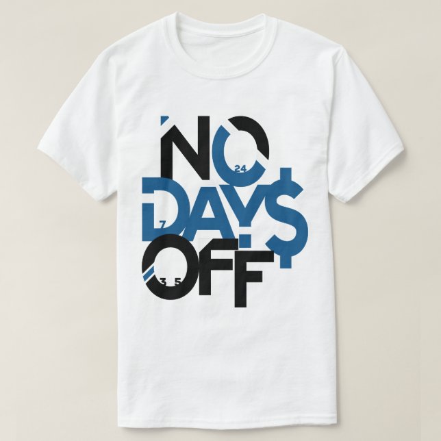 Aucun Jours De Hors Vêtements : T-Shirt Bleu Noir  (Design devant)