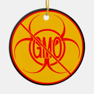 Aucun OGM Ornement Biodanger OGM Avertissement Déc