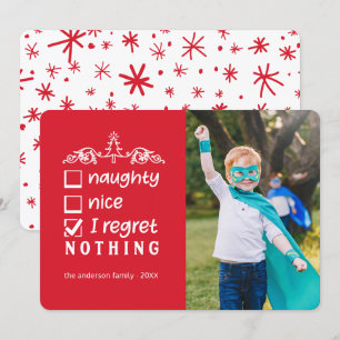 Aucun regret... Drôle Carte photo de Noël