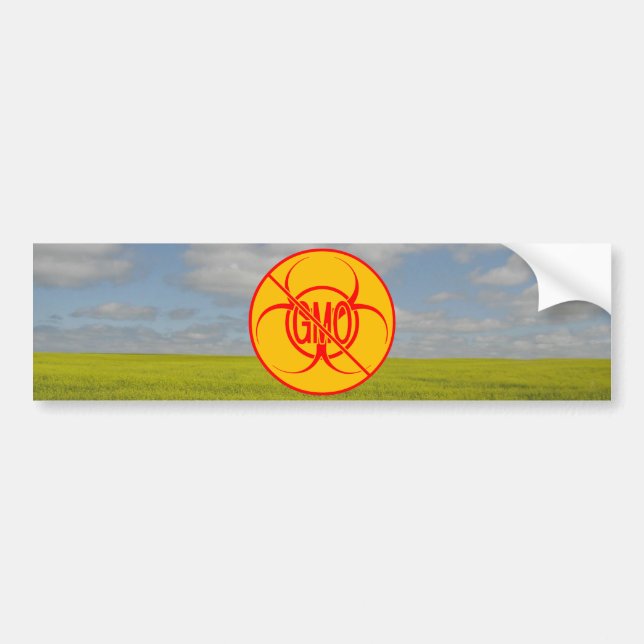 Aucun Sticker pare-chocs OGM Biodanger NO Sticker  (Devant)