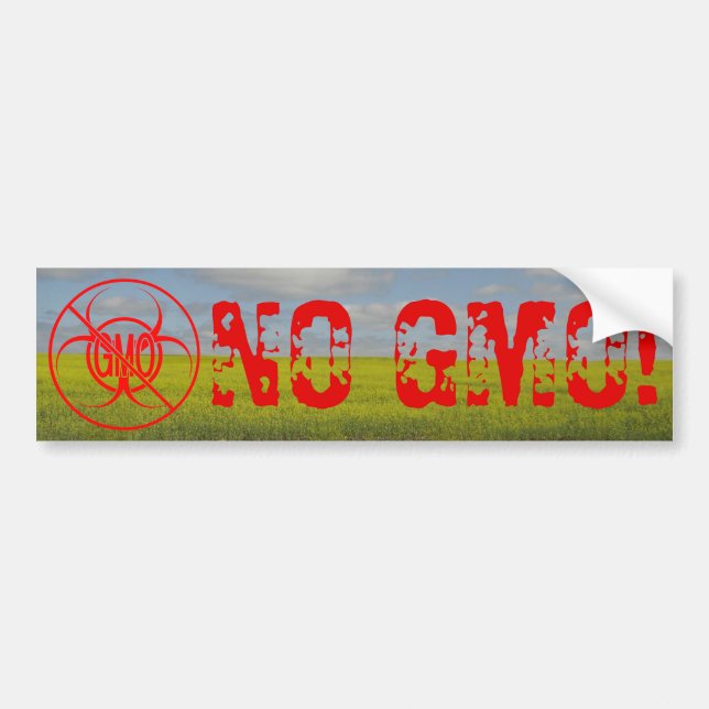 Aucun Sticker pare-chocs OGM Biodanger NO Sticker  (Devant)