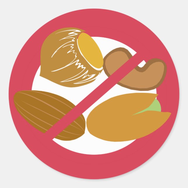 Aucun Stickers Alerte aux allergies alimentaires (Devant)