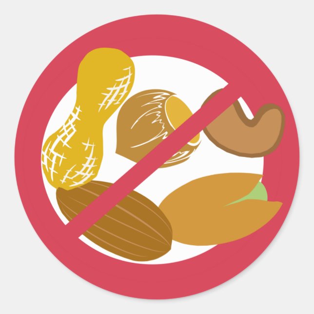 Aucun Stickers Alerte aux allergies alimentaires a (Devant)