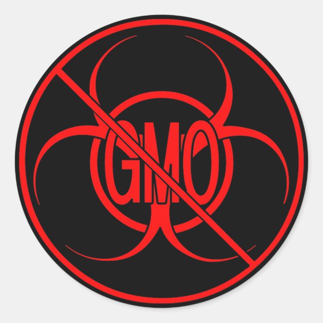 Aucun Stickers OGM Avertissement Biodanger Sticker (Devant)