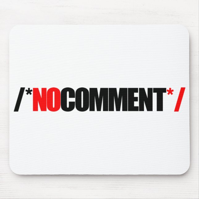 Aucun tapis de souris de commentaire (Devant)