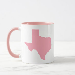 AUCUN TEXTE État rose du Texas Forme Mug