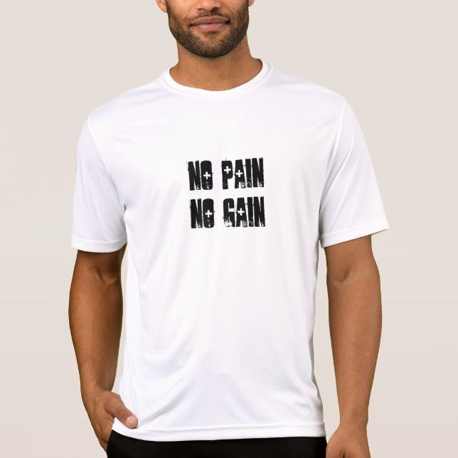 AUCUNE DOULEUR AUCUN T-shirt de gymnase de GAIN (Devant)