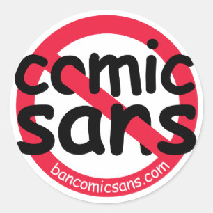 Aucune feuille Comic Sans Sticker