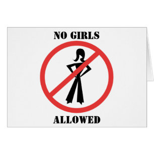 Aucune fille autorisée Invitation à l'Invitation d