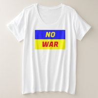 AUCUNE GUERRE T-shirt féminin plus taille