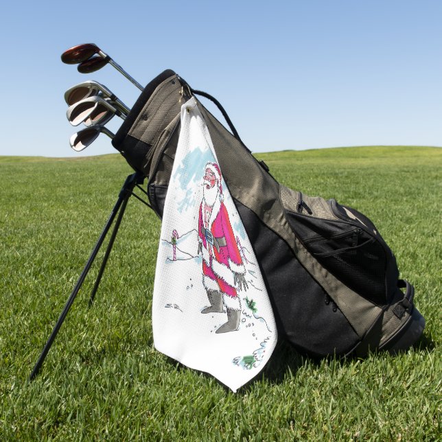 Aucune serviette de golf Ho-Ho-Ho (Vert)