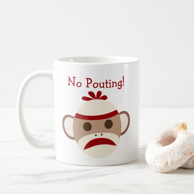 Aucune tasse boudante de singe de chaussette de (Avec donut)