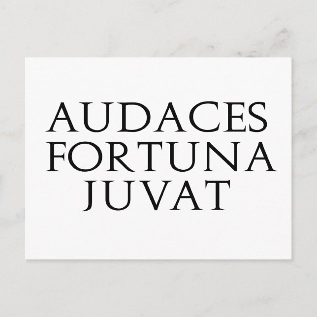 Audaces Fortuna Juvat Postkarte (Vorderseite)