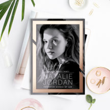 Audacieux dans l'or Graduation Foil Invitation