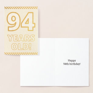 Audacieux, Huile D'Or "94 ANS !" Carte d'anniversa