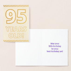 Audacieux, Huile D'Or "95 ANS !" Carte d'anniversa