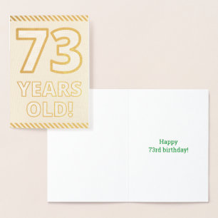 Audacieux, L'Huile D'Or "73 ANS !" Carte d'anniver
