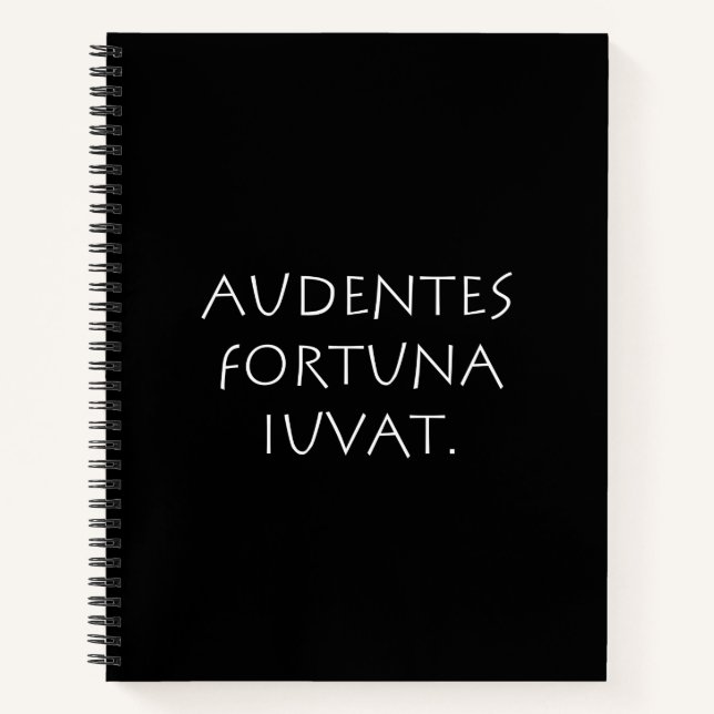 Audentes Schicka iuvat Notizbuch (Vorderseite)