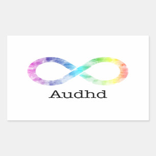 Audhd (adhd und autistisch) Neurovielfalt Rechteckiger Aufkleber