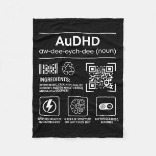 Audhd Autismus ADHS lustig neurodivergent Fleecedecke