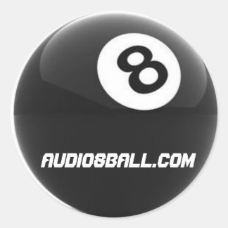 Audio8ball.com Runder Aufkleber
