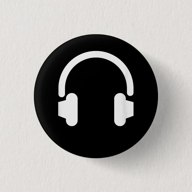 Audio Engineer Audiophile DJ Music Lover Headphone Button (Vorderseite)
