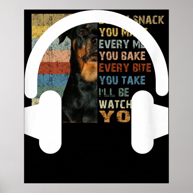 Audio Engineer Audiophile DJ Music Lover Headphone Poster (Vorne)