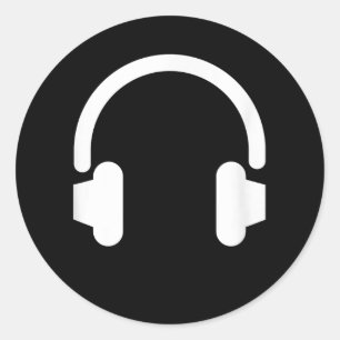Audio Engineer Audiophile DJ Music Lover Headphone Runder Aufkleber