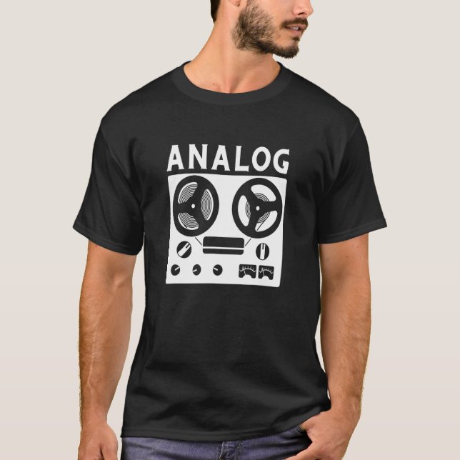 Audio Engineer Beatmaker and Soundguy Analog Gesto T-Shirt (Vorderseite)