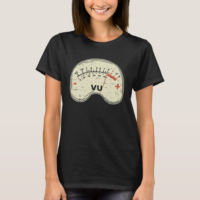 Audio Engineer Vu Meter für Audio Techniker Sound T-Shirt (Vorderseite)
