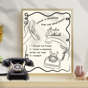 Audio-Gästebuchnachricht für Hochzeitszeichen Poster