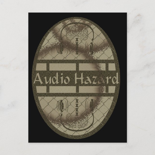 AUDIO-Gefahr Postkarte (Vorderseite)