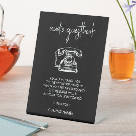 Audio Guest Book Wedding Sign Sockelschild