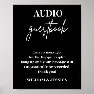 Audio Guestbook   Phone Message Guest Book Sign Poster