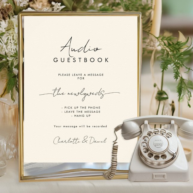 Audio Guestbook | Phone Message Guest Book Sign Poster (Von Creator hochgeladen)