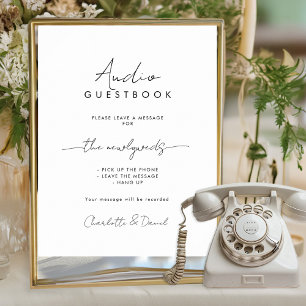 Audio Guestbook   Phone Message Guest Book Sign Poster