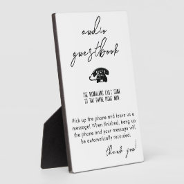 Audio Guestbook Rotary Phone Wedding Sign Fotoplatte