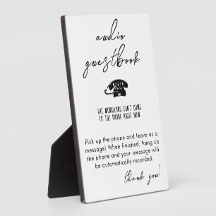 Audio Guestbook Rotary Phone Wedding Sign Fotoplatte
